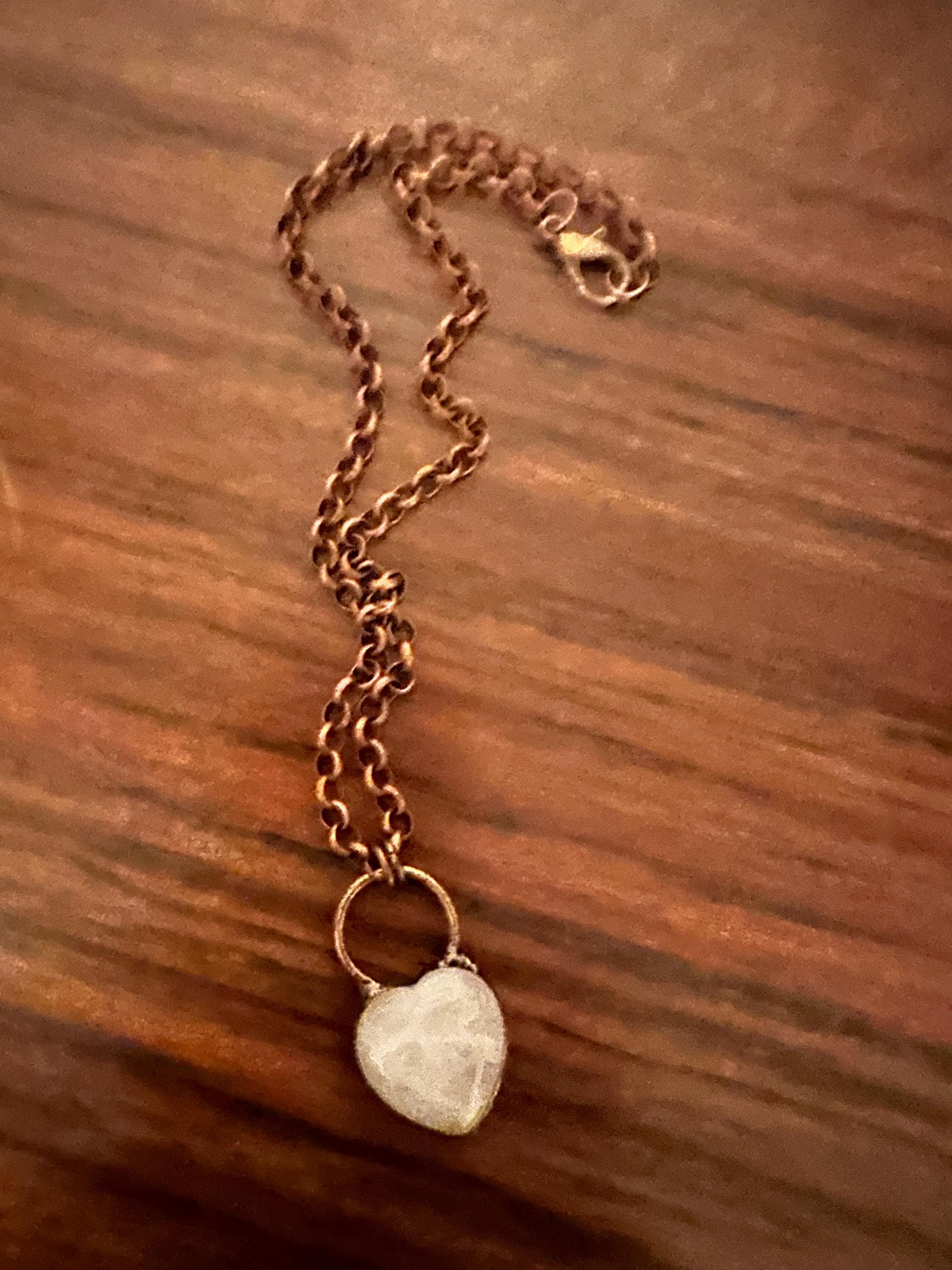 Necklace,  Rose Quartz Heart