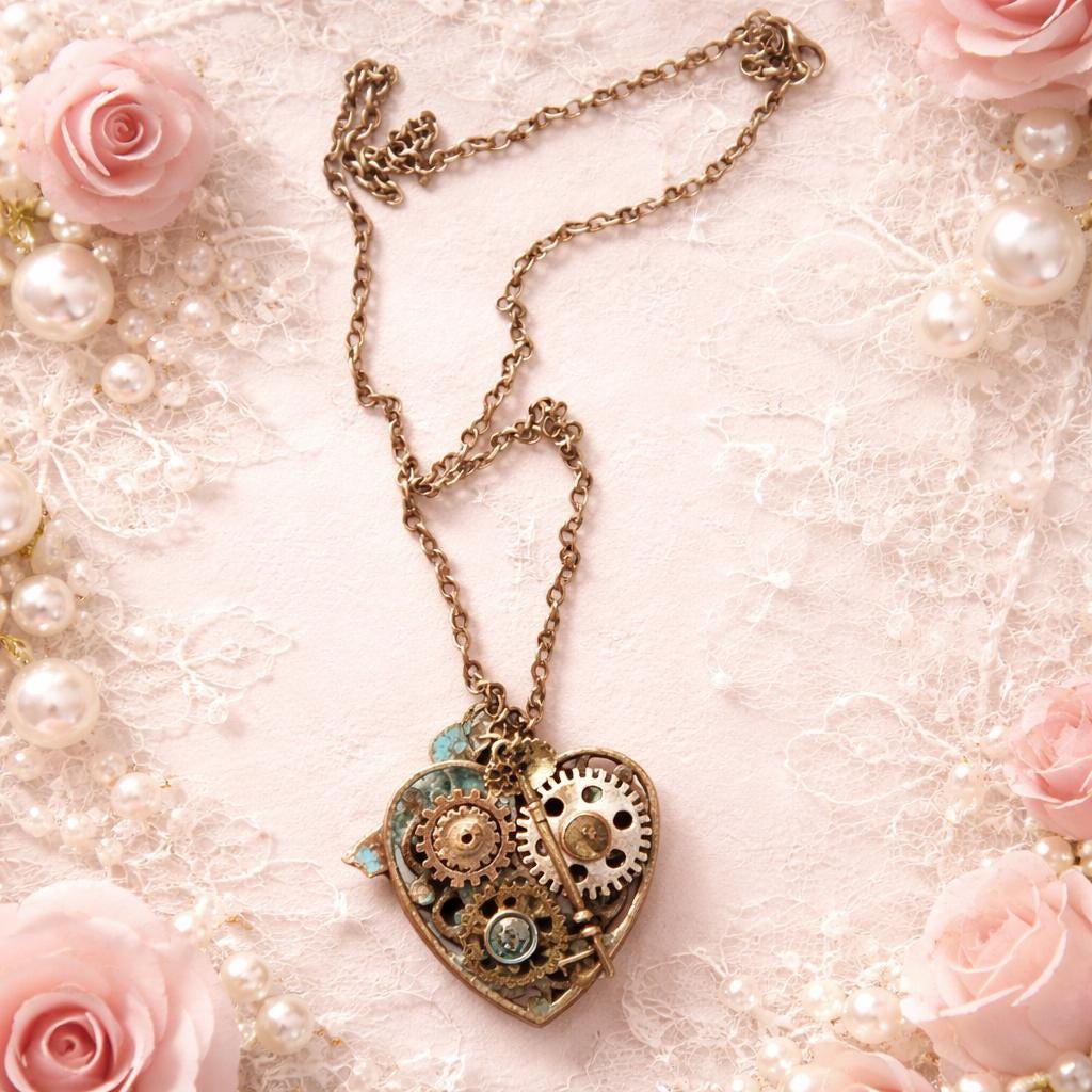 Necklace,  Steampunk Heart