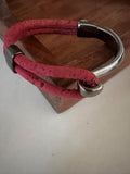 Cuff Bracelet, Cork, GunMetal