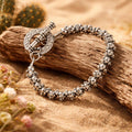 Bracelet, 8mm Stainless steel ball beads and stainless spacer